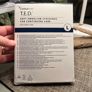 2 - PTT NEW T.E.D. ANTI EMBOLISM STOCKINGS SIZE LARGE KNEE LENGTH BEIGE #4289